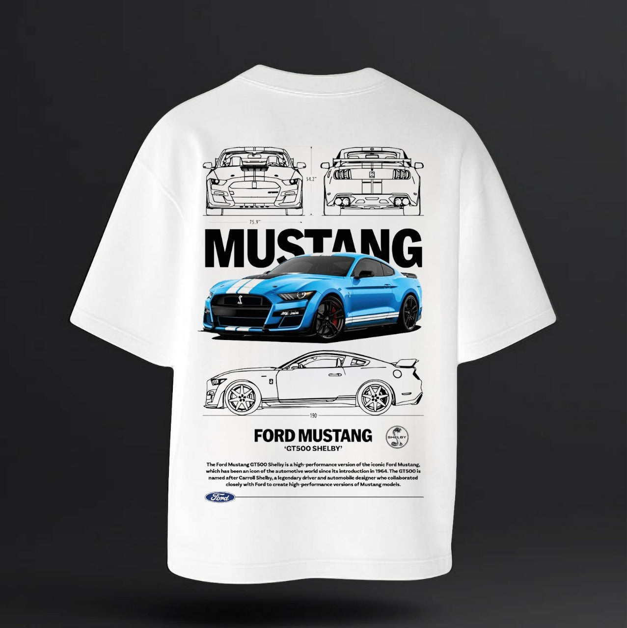 Drop-shoulder T-shirt